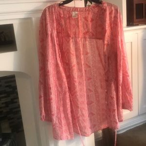 Terra Sky Pink and White Cover Up